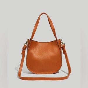 Madewell Leather Sydney Shoulder/Crossbody Bag in Burnished Caramel